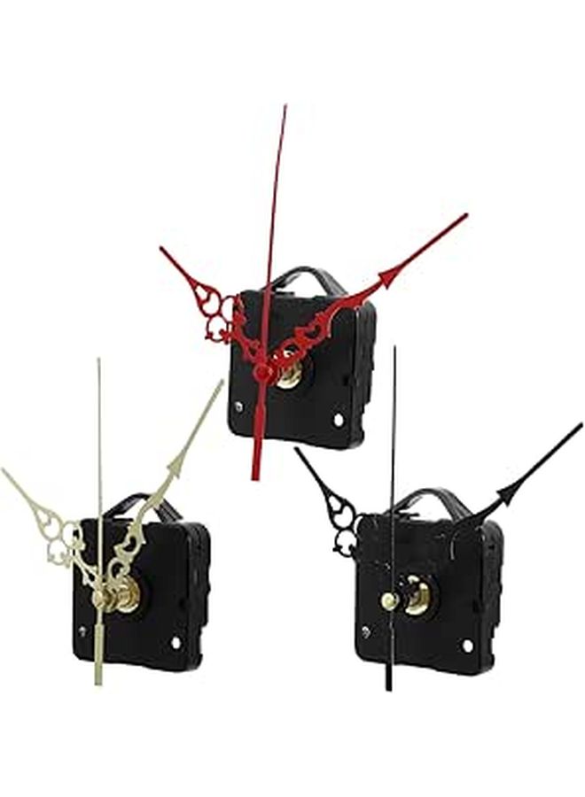 Retro Mute Wall Clock Silent Movement Kit 3 Sets Easy Install For Living Room - Image 1