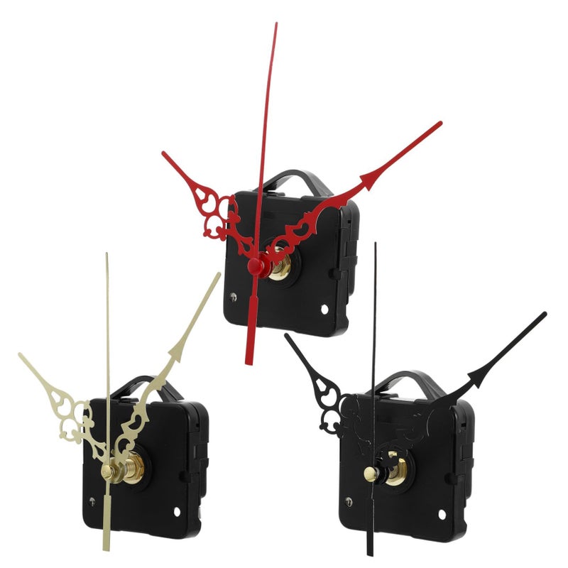 Retro Mute Wall Clock Silent Movement Kit 3 Sets Easy Install For Living Room - Image 2