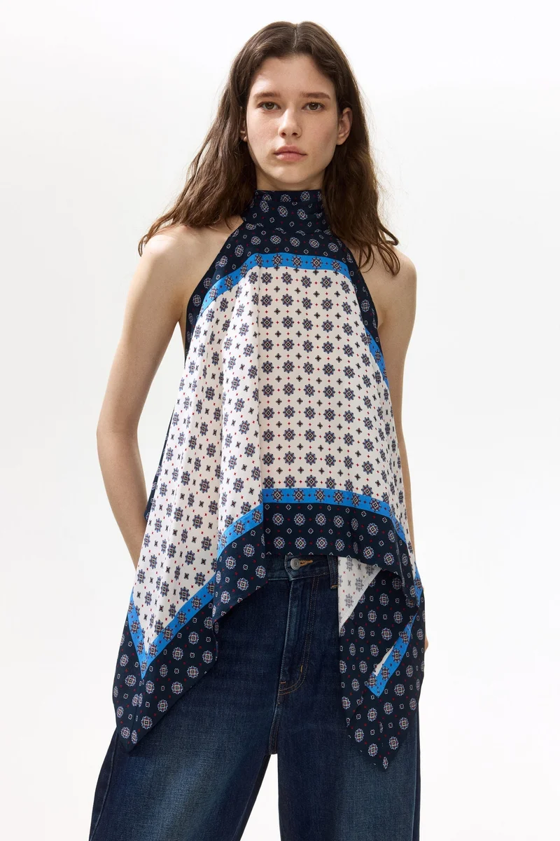 H&M Satin halterneck top