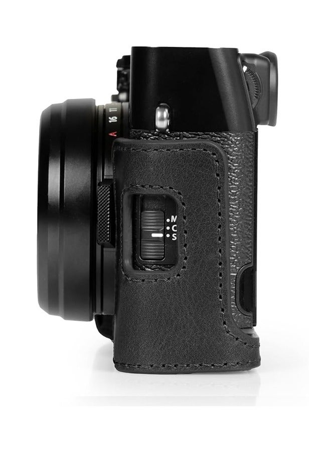 Unewshi Case for Fujifilm X100VI Camera Bag, Genuine Leather Half Camera Case ,  Portable and Protecting Camera  - Image 5
