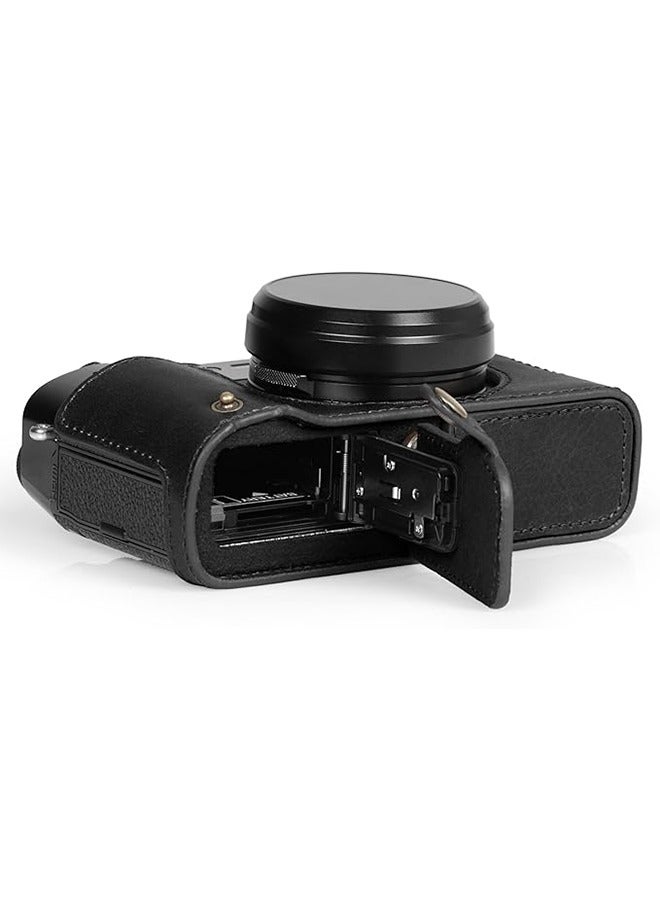 Unewshi Case for Fujifilm X100VI Camera Bag, Genuine Leather Half Camera Case ,  Portable and Protecting Camera  - Image 3