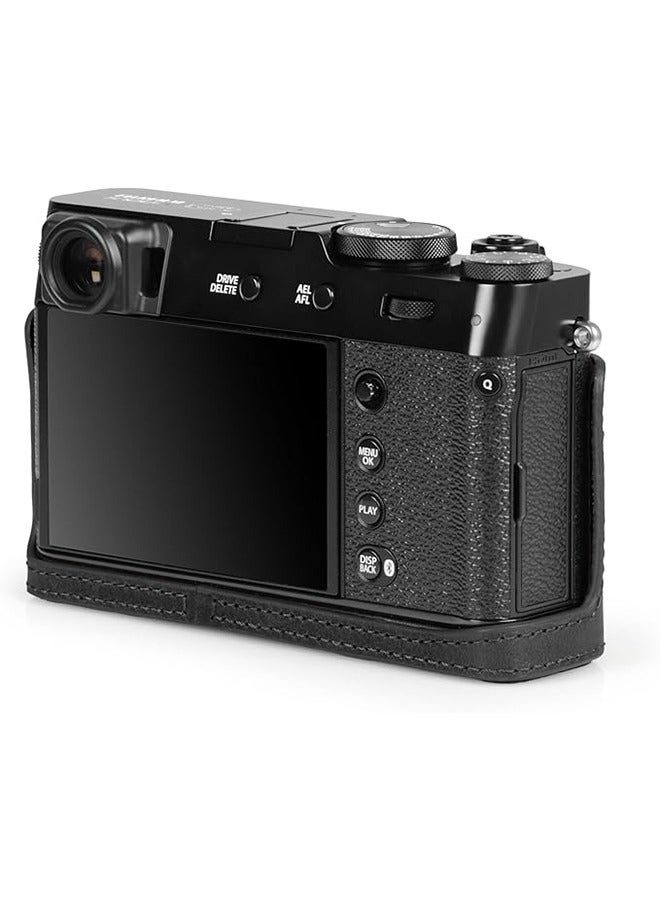 Unewshi Case for Fujifilm X100VI Camera Bag, Genuine Leather Half Camera Case ,  Portable and Protecting Camera  - Image 4