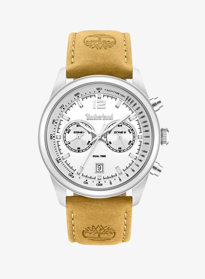 تمبرلاند Northbridge Grey Dial Leather Strap Multifunction Watch for Men, 45mm