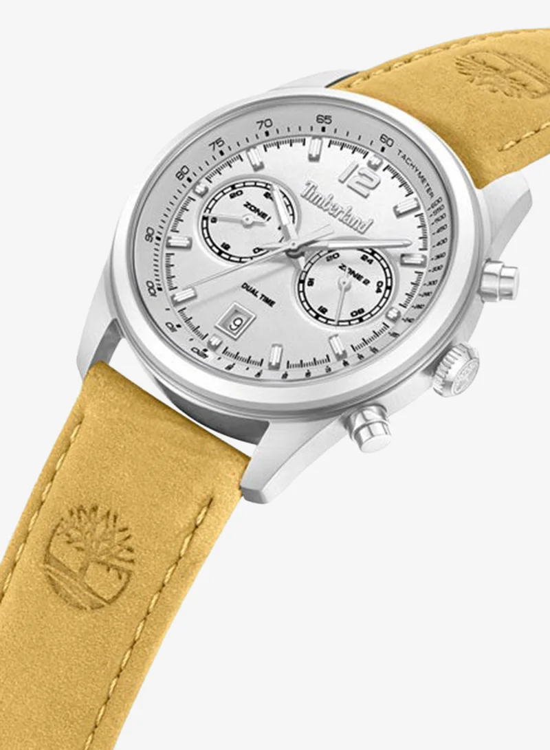 تمبرلاند Northbridge Grey Dial Leather Strap Multifunction Watch for Men, 45mm
