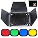 Godox GODOX Godox BD-04 Barn Door Solidly Barndoor Kit for 7Ã¢â‚¬Â Standard Reflector with Honeycomb Grid and 4 Color Gel  - Image 2