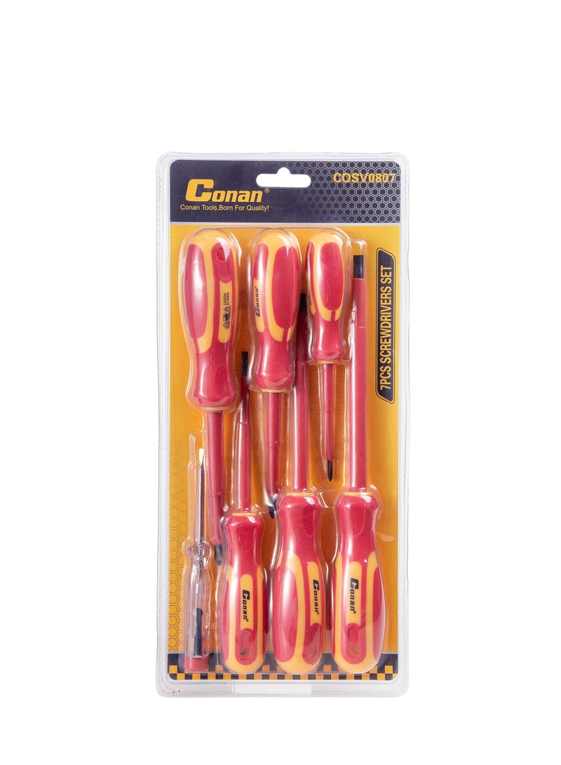 Conan Conan 7-Piece Insulated Screwdriver Set – High Safety and Premium Quality for Electrical Work 