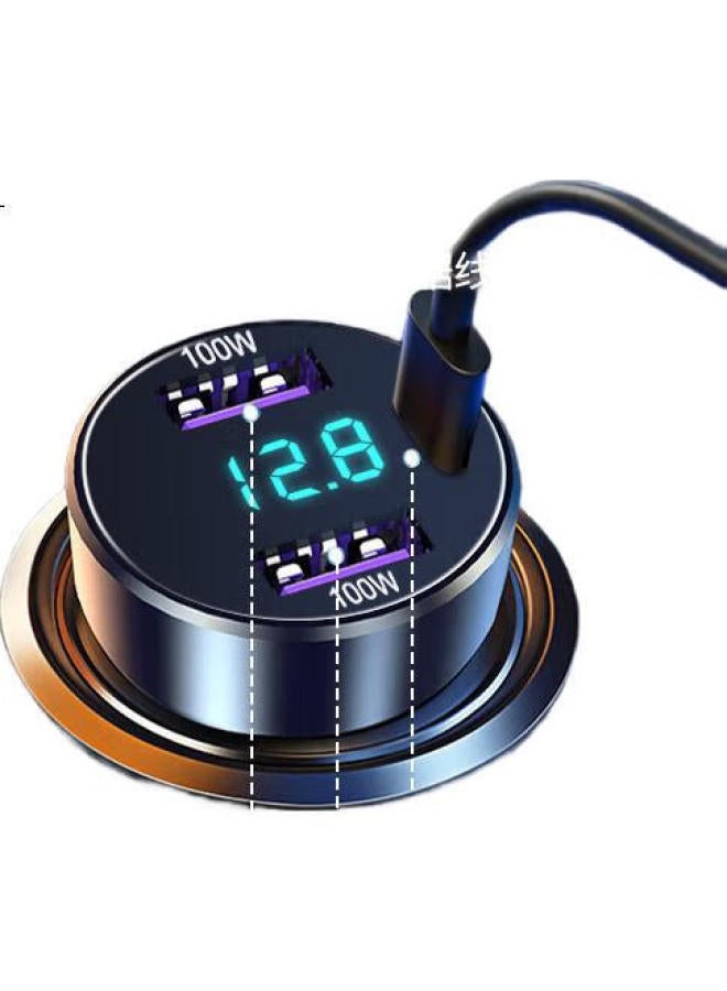 Newmine Car Charger Fast Charger, Super Compatible With Apple, Huawei, Xiaomi, One-To Car Cigarette Lighter - Image 2
