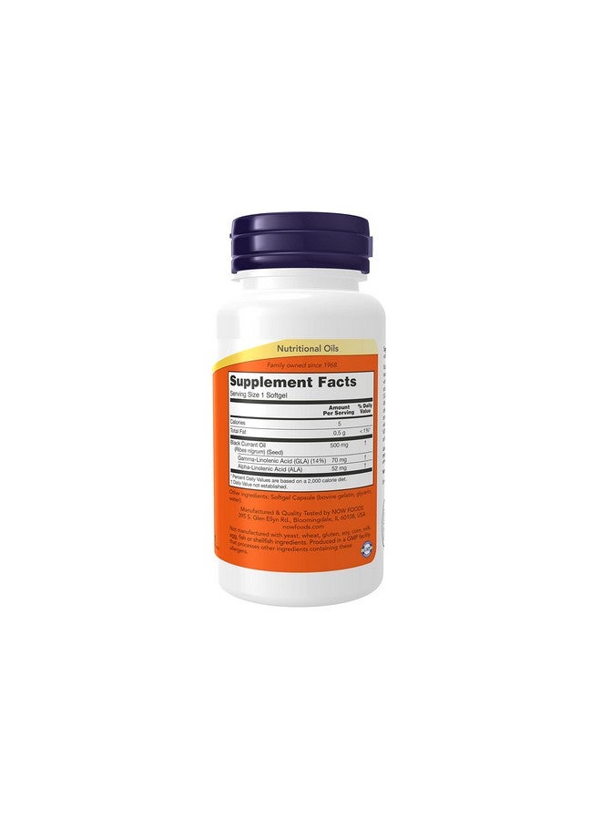 NOW Foods Supplements, Black Currant Oil 500 mg with 70mg of GLA (Gamma-Linolenic Acid), 100 Softgels - Image 3