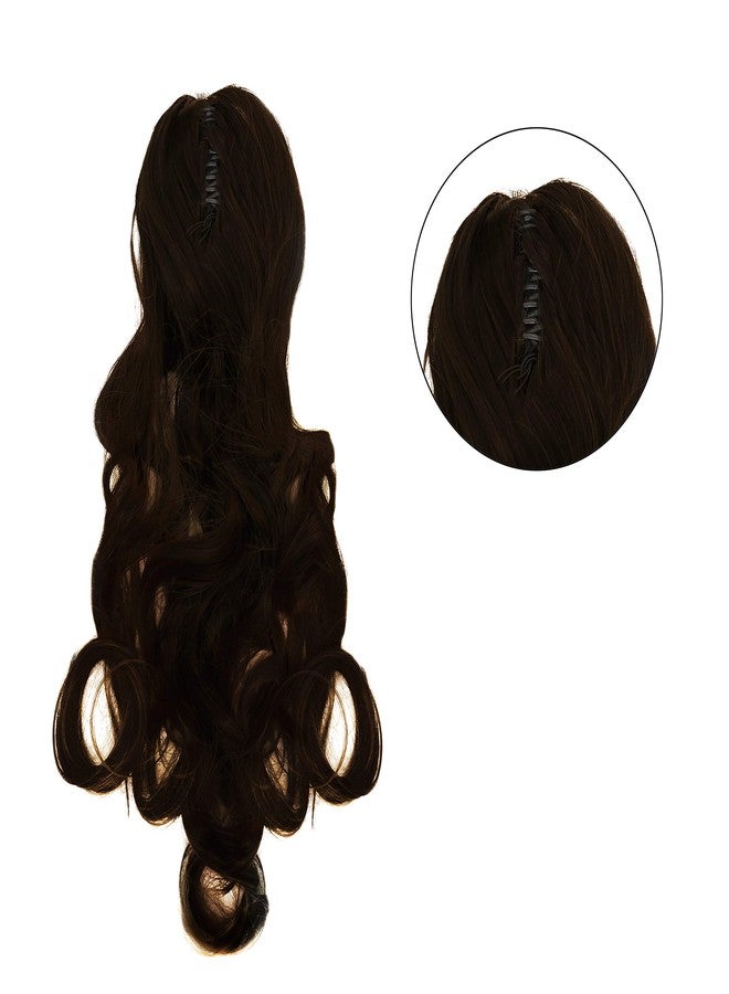 Rapidsflow® Curly Clutcher Ponytail Hair Extensions For Women And Girls Dark Brown - Image 3
