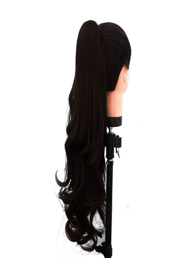 Rapidsflow® Curly Clutcher Ponytail Hair Extensions For Women And Girls Dark Brown - Image 4