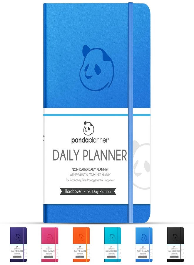 Panda Planner Classic A5 Daily Planner 2026 - Undated Daily & Quarterly Planner with Hourly Schedule, Productivity Calendar, To Do List, Goal Planner, Habit Tracker & Gratitude Journal for Home or Office - Blue - Image 1