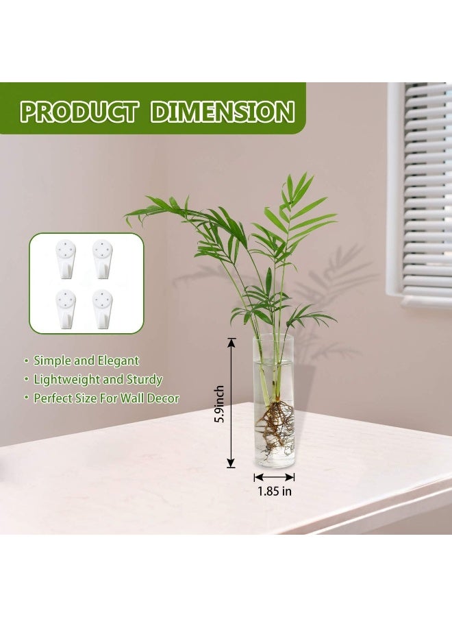 Vumdua Vumdua Wall Hanging Planters, 4 PCS Glass, Hanging Glass Terrarium, Glass Plant Containers Wall Vase Perfect for Propagating Hydroponic Plants Home Garden Wedding Decor  - Image 2