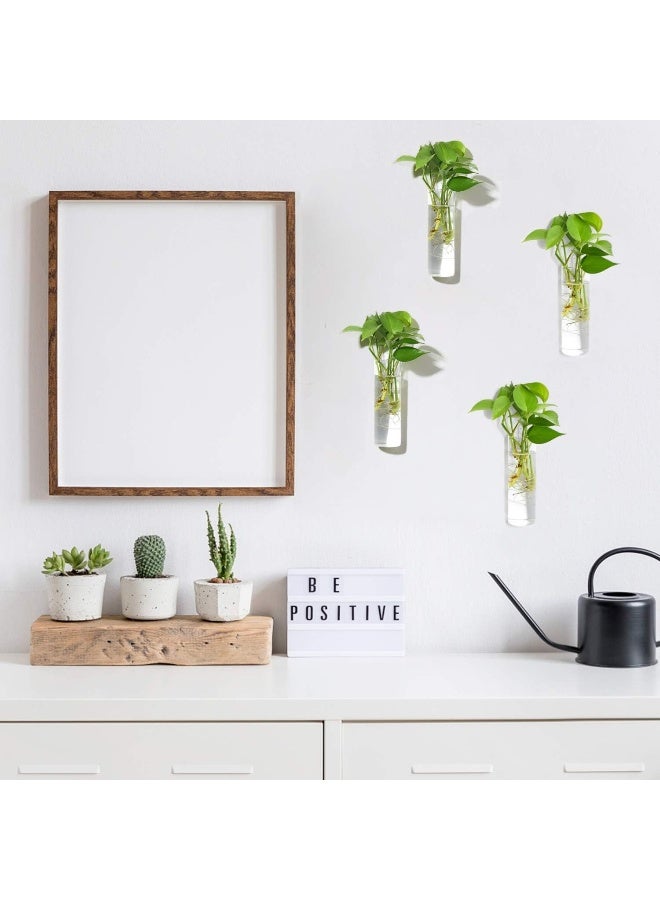 Vumdua Vumdua Wall Hanging Planters, 4 PCS Glass, Hanging Glass Terrarium, Glass Plant Containers Wall Vase Perfect for Propagating Hydroponic Plants Home Garden Wedding Decor  - Image 3