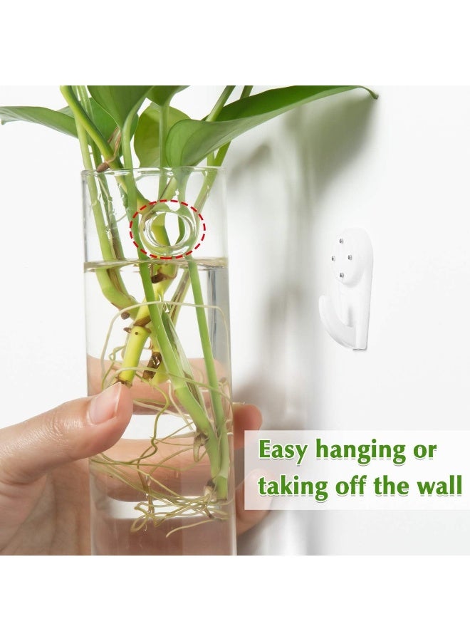 Vumdua Vumdua Wall Hanging Planters, 4 PCS Glass, Hanging Glass Terrarium, Glass Plant Containers Wall Vase Perfect for Propagating Hydroponic Plants Home Garden Wedding Decor  - Image 5