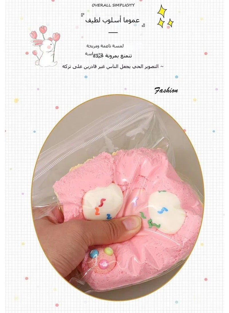 عام لعبة ضغط على شكل توست بهيئة الآيس كريم، لعبة حسية لتخفيف القلق، تابا سكويشي، ضغط عائلي، ألعاب أصابع للكبار والأطفال - Image 2