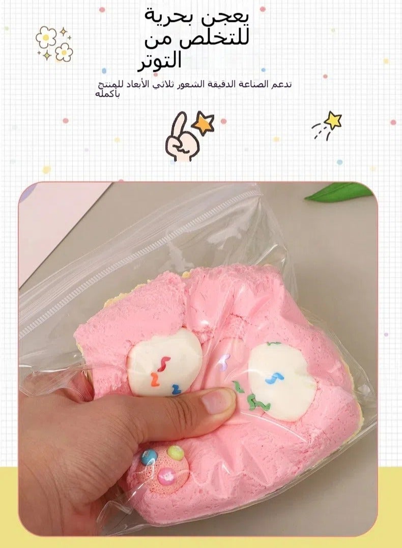 عام لعبة ضغط على شكل توست بهيئة الآيس كريم، لعبة حسية لتخفيف القلق، تابا سكويشي، ضغط عائلي، ألعاب أصابع للكبار والأطفال - Image 4