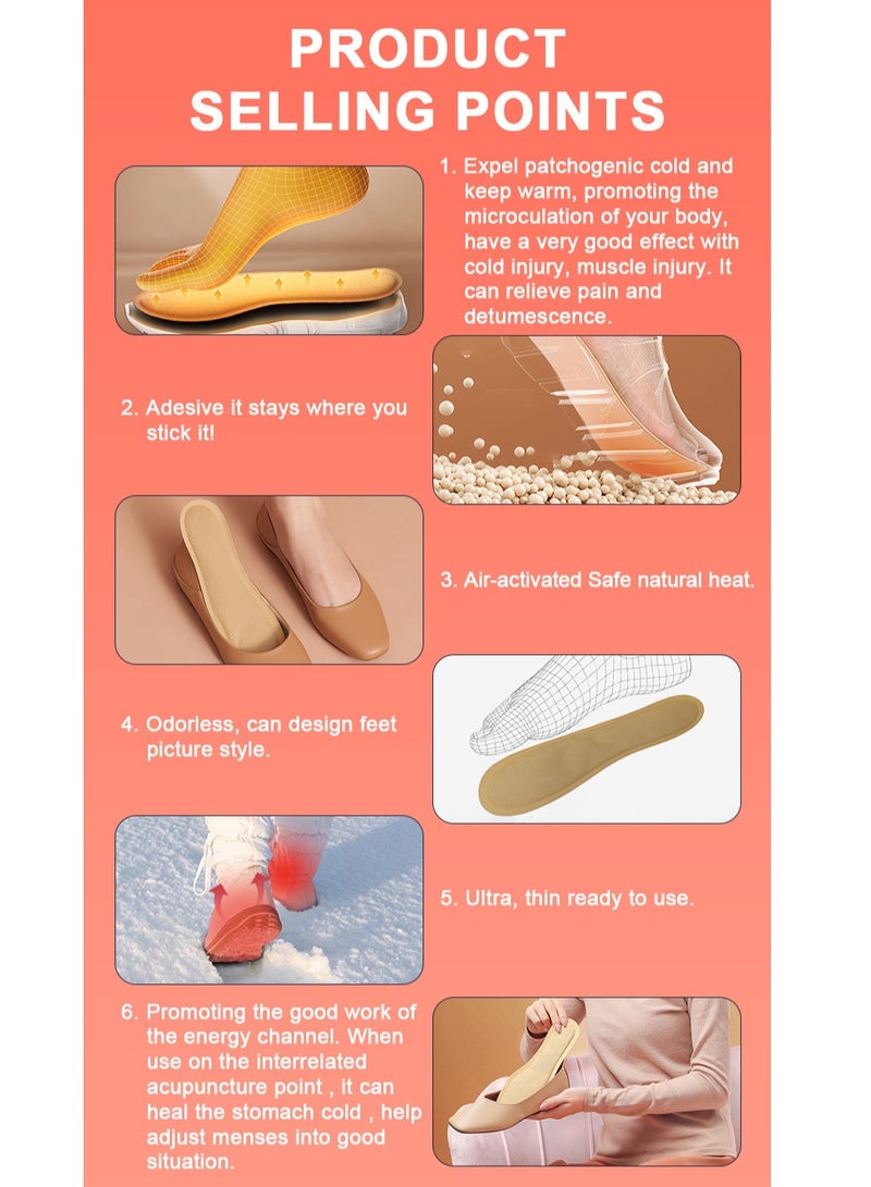 Hodaf 5 Pairs of Men's Foot Warming Insoles - Long-Lasting Safe Natural Odorless Air-Activated Insole Warmers - Heated for Up to 8 Hours - Image 3