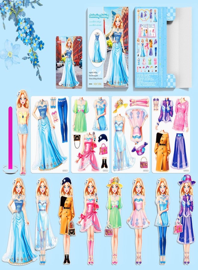 Daniel Axel Magnetic Dress Up Paper Doll Playset,Pretend Play Game Travel Toys Car Road Trip Activity,Magnet Clothes Puzzles Kids Toddler Girls,Preschool Learning Created Imagine Birthday Gift - Image 1