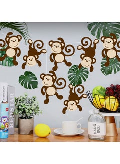 24 Pcs Monkey Cutouts Jungle Party Decorations Monkeys Birthday Party Supplies Hanging Jungle Themed Animal Cutouts Paper Safari Hanging Print Wall Decor For Kids Birthday Party Baby Shower Supplies
