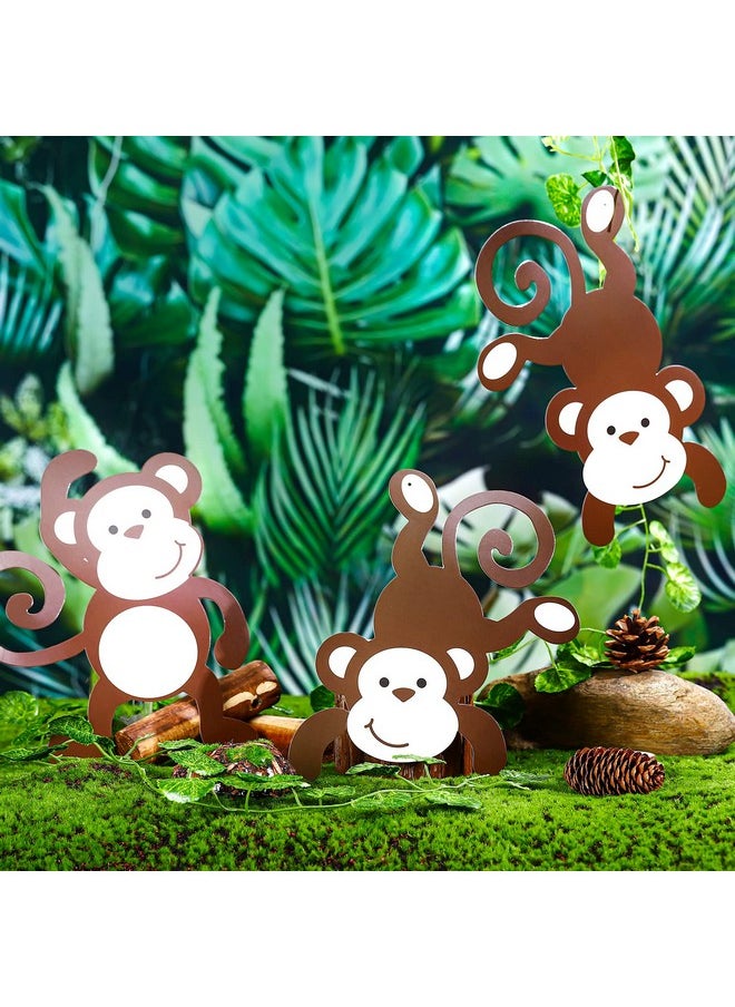 Qunclay - 24 Pcs Monkey Cutouts Jungle Party Decorations Monkeys Birthday Party Supplies Hanging Jungle Themed Animal Cutouts Paper Safari Hanging Print Wall Decor For Kids Birthday Party Baby Shower Supplies - Image 1