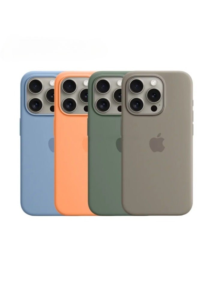 AROAQ Iphone Silicone Magnetic Case, Durable Silicone Case With Magsafe, Comfortable Soft Iphone Protection Case For Iphone 15 Pro Max, 15 Plus, Pro, ( Orange Sorbet Color ) - Image 2