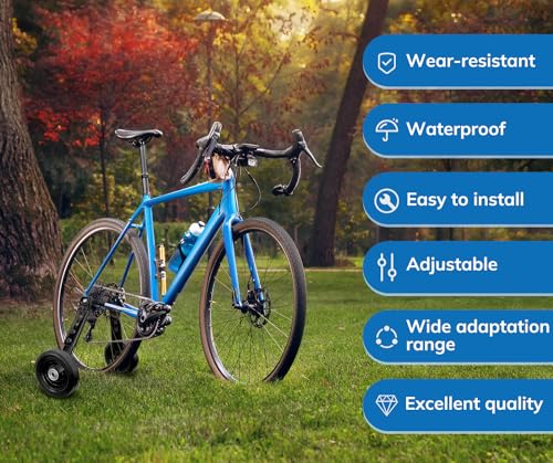 moli dee Training Wheels, Thicken Bike Training Wheels for Adult Under 200lb with Heavy Duty Stainless Steel for 24 26 28 inch bike - Image 5