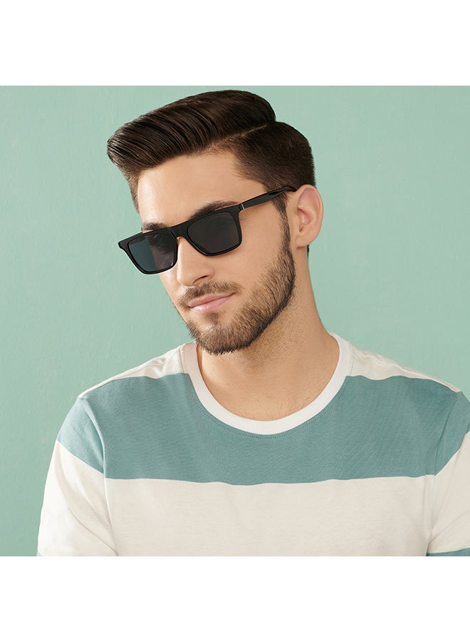 VINCENT CHASE Unisex Mirage Full Rim Wayfarer Polarized & UV Protected Sunglasses For Men & Women VC S13971 - 53mm - Black - Image 4