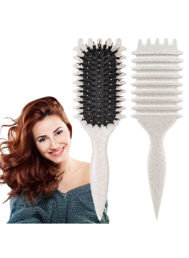 Curl Defining Brush, 1 PCS Curly Hair Brush, Brush for Curly Hair, for Combing and Shaping Men's and Women's Curls to Reduce Pulling,White. - Image 1