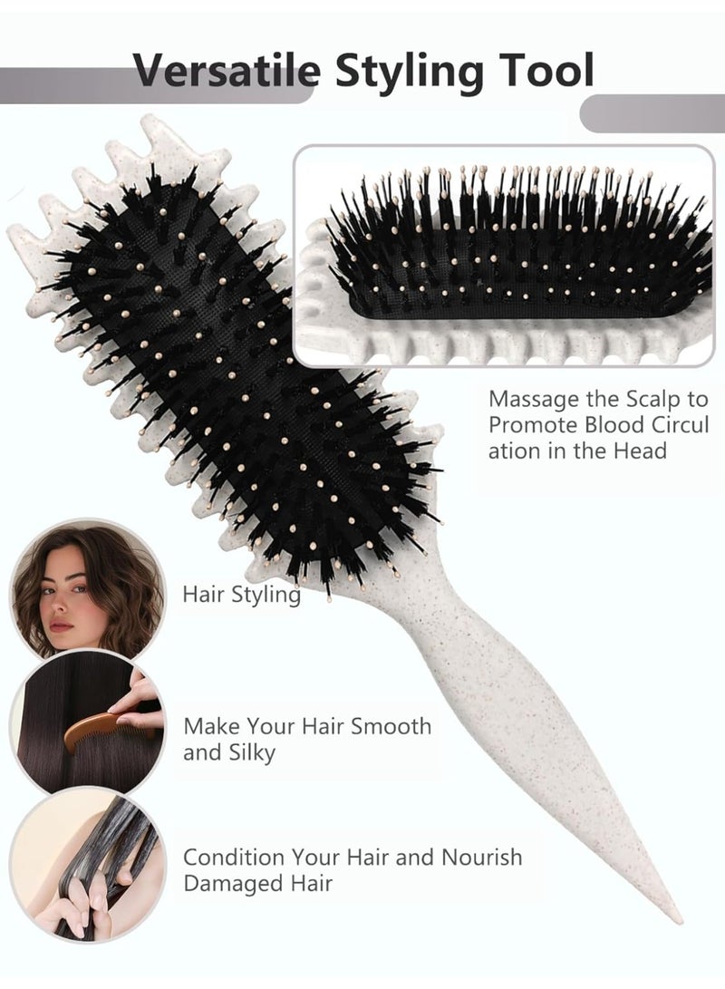 Curl Defining Brush, 1 PCS Curly Hair Brush, Brush for Curly Hair, for Combing and Shaping Men's and Women's Curls to Reduce Pulling,White. - Image 3