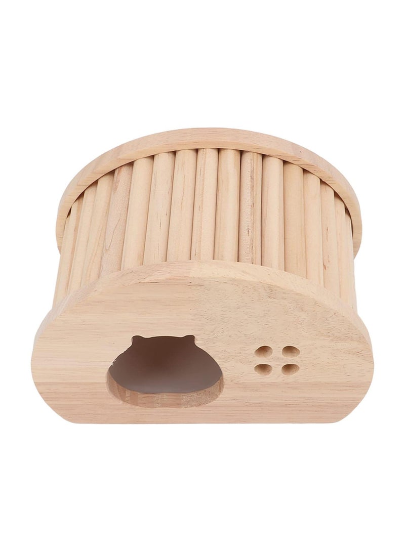 GGOOT Hamster Wooden Arch House, Wooden Hamster Stick Egg shaped Hut Bedroom Sleeping Nest for Mice Chinchillas Guinea Pigs Playing Living - Image 2