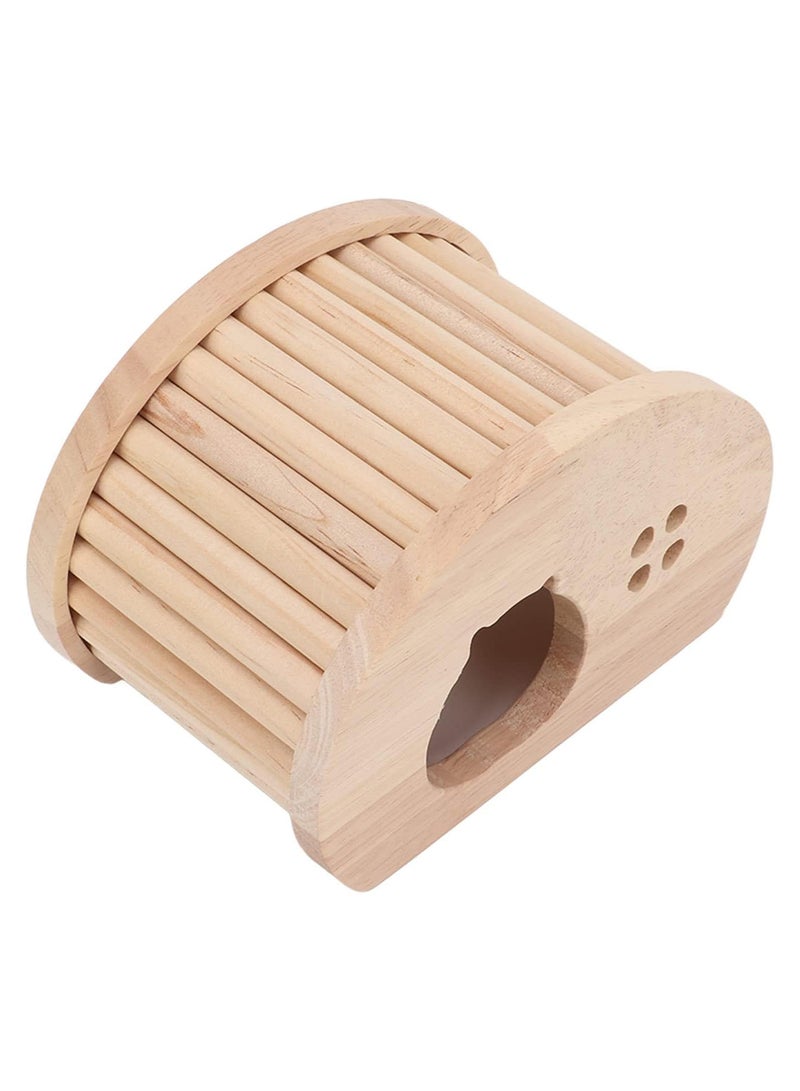 GGOOT Hamster Wooden Arch House, Wooden Hamster Stick Egg shaped Hut Bedroom Sleeping Nest for Mice Chinchillas Guinea Pigs Playing Living - Image 4