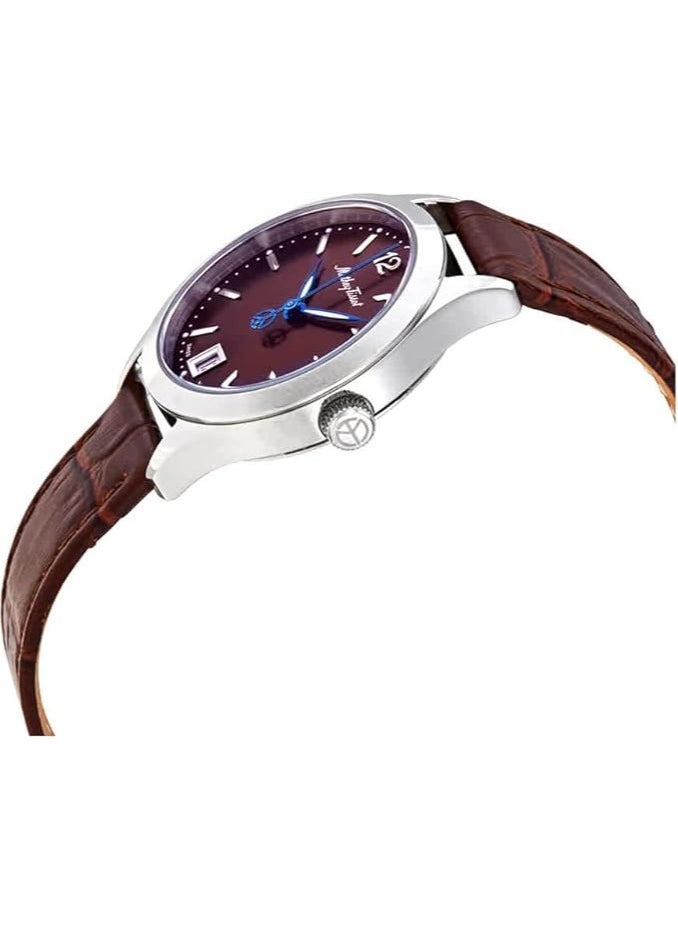 Mathey-Tissot Urban Leather Quartz Brown Dial Ladies Watch - D411AM  - Image 2