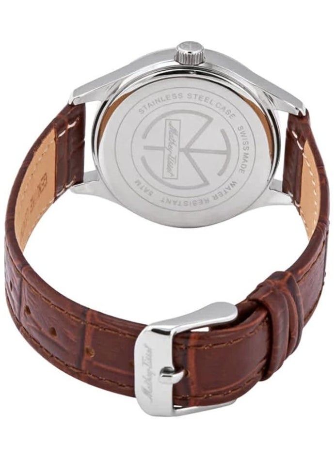 Mathey-Tissot Urban Leather Quartz Brown Dial Ladies Watch - D411AM  - Image 3