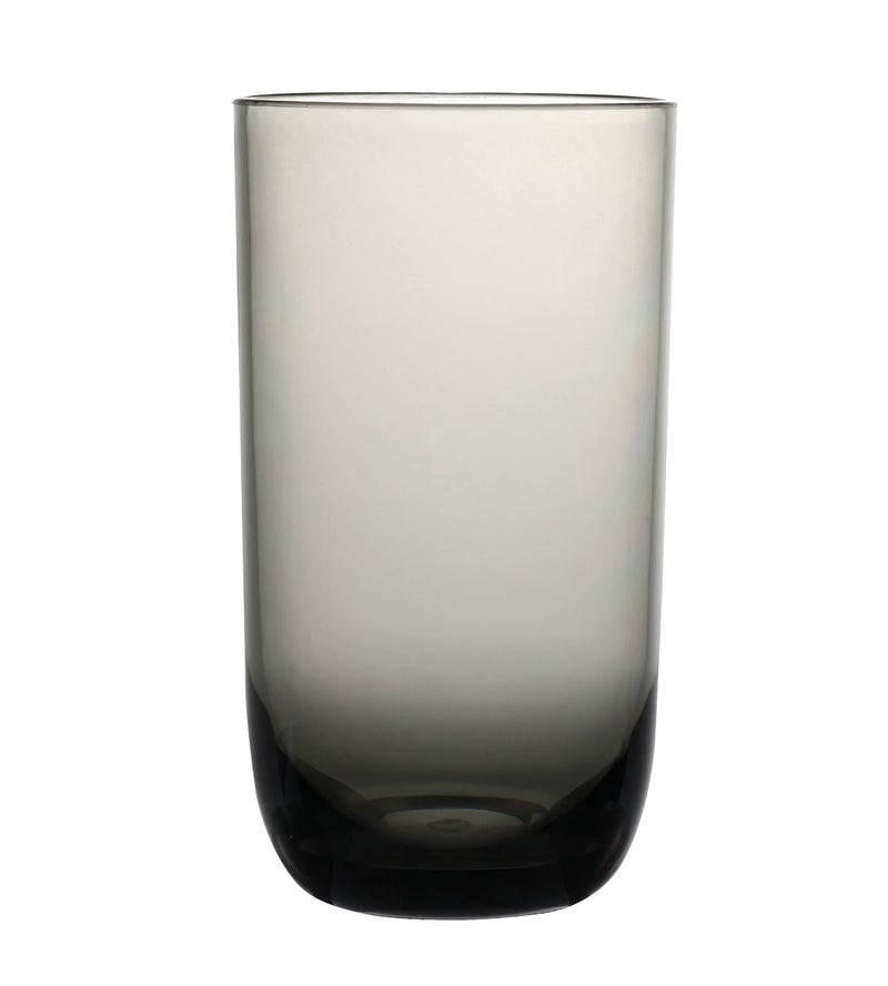 KLIFA WASCO 186 ounce Set of 6 Acrylic Highball Drinking Glasses BPAFree Plastic Drinkware Dishwasher Safe Cups GrayBlack