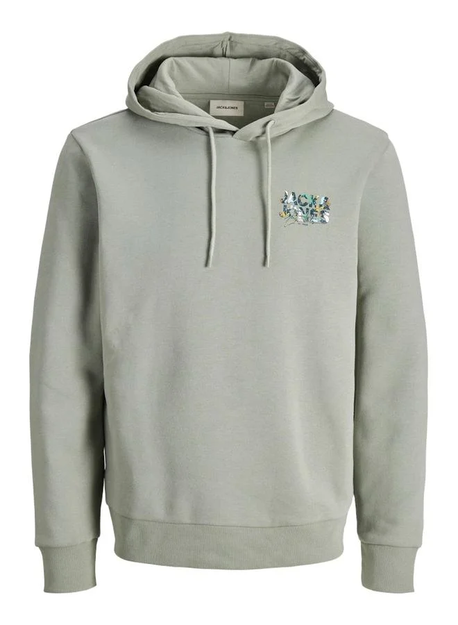 JACK & JONES Jack And Jones JJGEPLAS Logo Graphic Print Hoodie