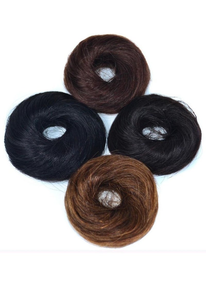 Estelle Nature Real Hair Bun ,Hair Pieces ,100% Human Hair Elastic Donut Chignons Bun ,Topknot Costume Bun Ponytail For Women  - Image 4