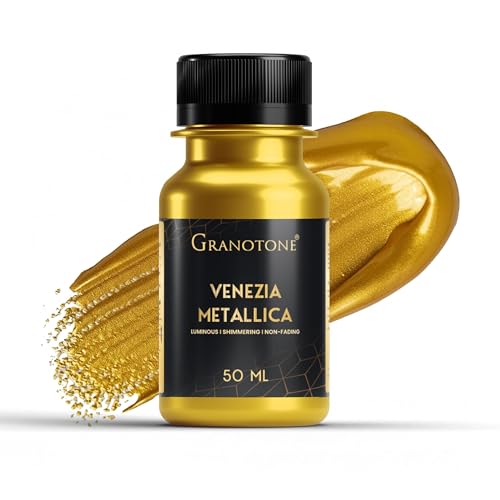 GRANOTONE Acrylic Venezia Metallic Colour, Non-Fading & Shimmering Paint With Rich Pigments, Non-Toxic Ideal for Kids, Artists & Beginners, Bronze (Metallic Gold, 50 ML) - Image 1