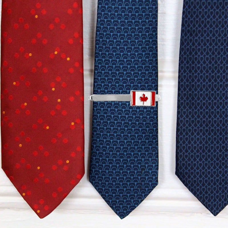 1 Set of Flag -link Shirt Tie Clip Set Tie Tack Pin Flag Decor Tie Clip - Image 3