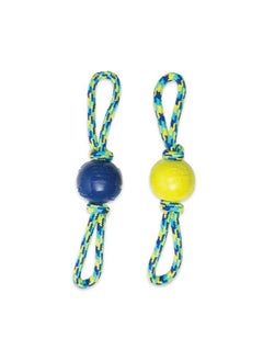 Zeus Rope & Ball Toy For Dog’S Training And Playing Purpose Making Them Active And Healthy (Tpr & Rope Ball Tug With 2 Hand Loops) 