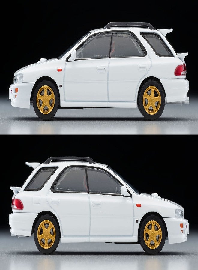 TomyTEC Tomica Limited Vintage Neo 1/64 LV-N281a Subaru Impreza Pure Sport Wagon WRX STi Version V White 98 Finished Product - Image 3