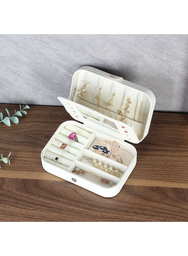 DANUBE HOME Velora Jewelry Organizer 16X11X5 Cm White Storage Box