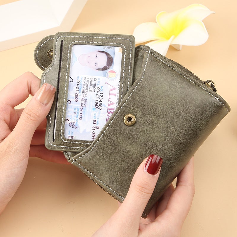 Multifunctional Solid Color PU Leather Wallet, RFID Blocking Design Portable Daily Storage Purse for Cards Cash Coin Business Use - Image 2