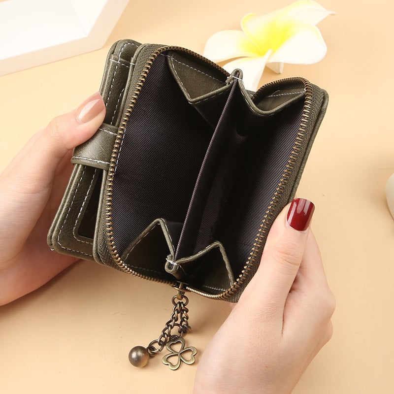 Multifunctional Solid Color PU Leather Wallet, RFID Blocking Design Portable Daily Storage Purse for Cards Cash Coin Business Use - Image 3