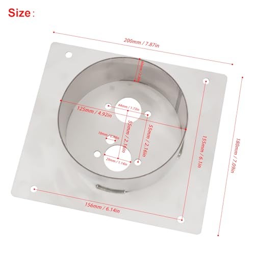 CYDZSW Diesel Heater Mounting Plate,Air Diesel Parking Heaters Base Mount Floor Bracket Support kit Accessories Parts for Webasto Eberspacher Airtronic D2 D4 D5 Planar Heater (Deep 60mm/2.4inch) - Image 4