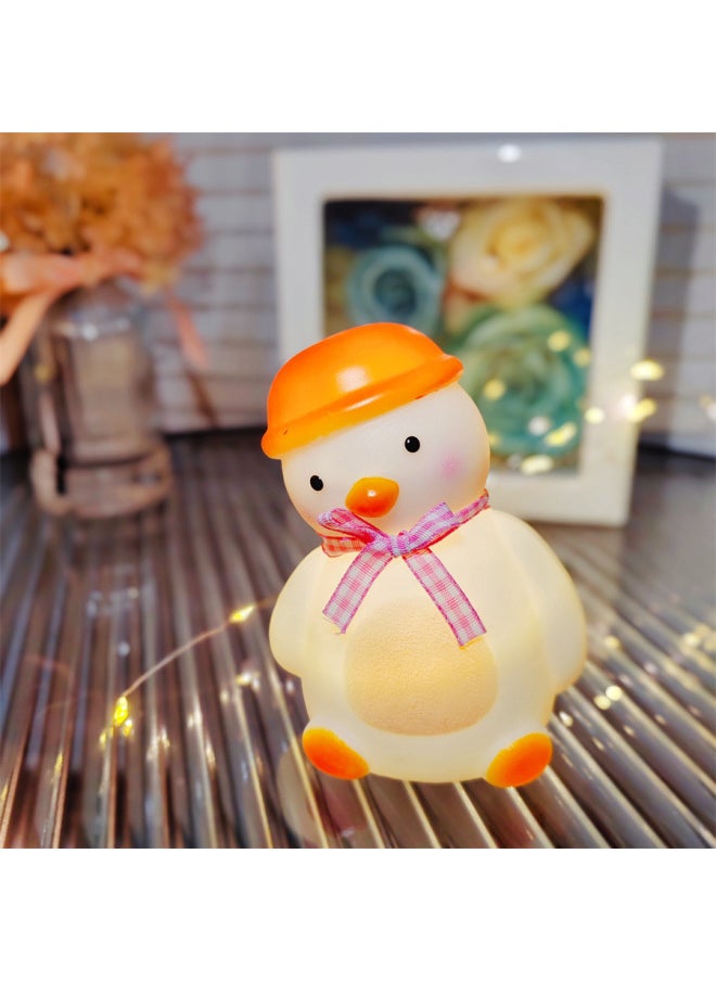 Generic Net Red Cartoon Nightlight Night Market Park Stall Year Children's Creative Luminous Toys Year Gifts-Color:crooked Duck/powder  - Image 1