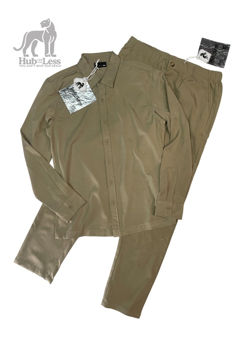 Men’s Long Sleeve Shirt & Pants Set – Effortless Style, Ultimate Comfort