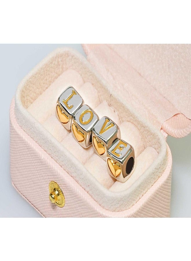 KunBead Initial D Letter Gold Heart Alphabet Love Bead Birthday Charms Compatible with Pandora Charm Bracelet for Women - Image 4