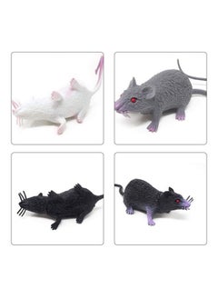 HONBAY 6Pcs Plastic Halloween Fake Rat Simulation Mouse Maggot Toy Novelty Prop Decorations For Party  - Image 4