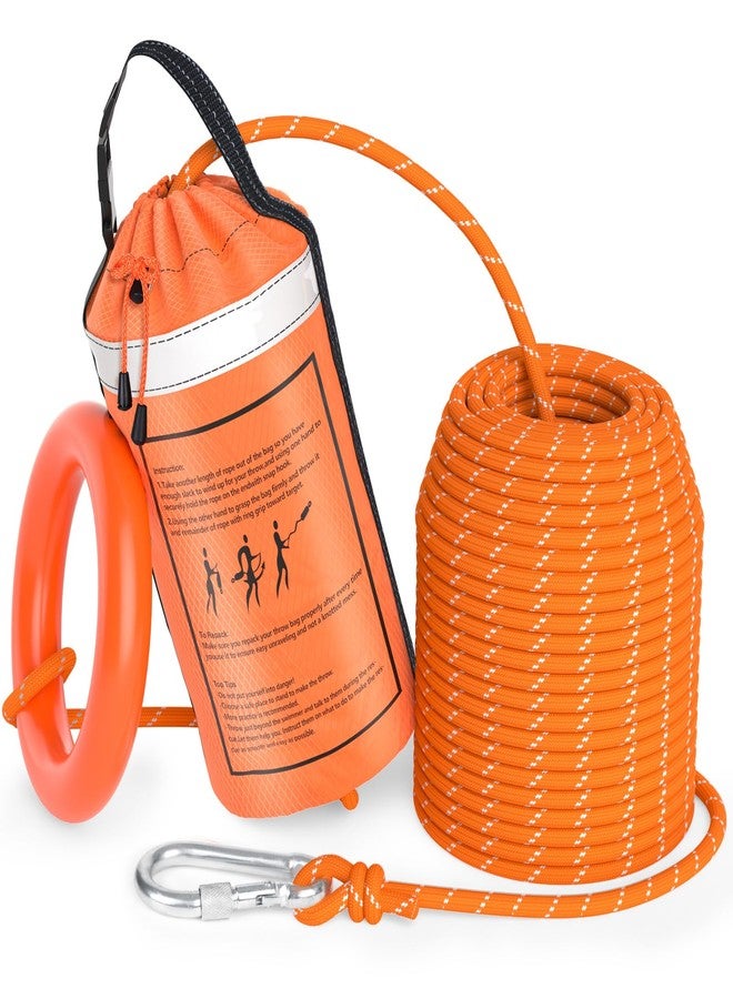 Aystkniet AnKun Water Rescue Throw Bag with 50/70/98FT Length of Rope in 3/10In Tensile Strength Rated to 1844lbs, Emergency Rescue Rope for Kayaking, Boating, Fishing, Rafting, High Visibility Safety Equipment - Image 1