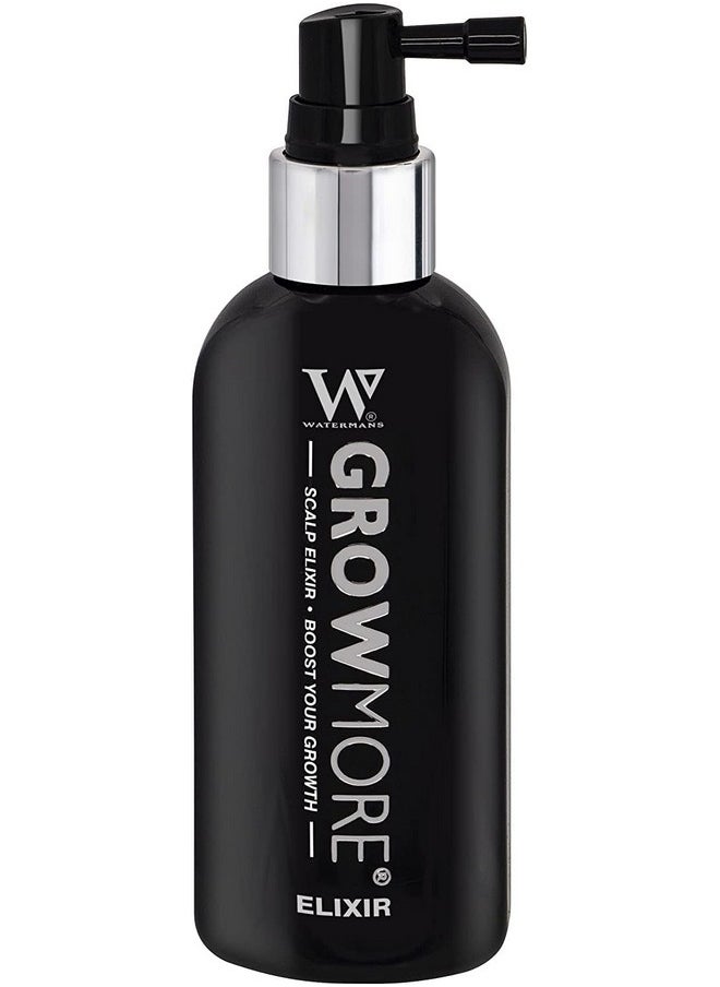 Watermans Best Hair Growth Serum - Watermans Grow More Elixir of Hair 100ml - Hair Growth & Hair Thickening leave in scalp Serum  - Image 1